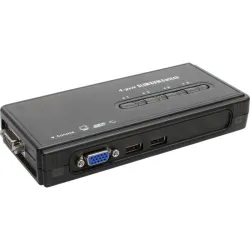 INL InLine® KVM Switch, 4 porte, USB VGA, Kit cavi inclusi