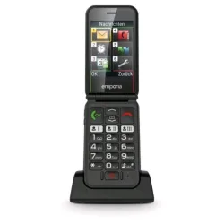 Emporia simplicityglam 2g 2.8 senior phone clamshell tasti selezione rapida menu` ad icone grandi black