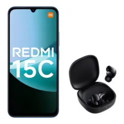 Xiaomi redmi 15c 5g dual sim 6.9 octa core 256gb ram 4gb 5g tim midnight black + buds 6 play auricolari bluetooth