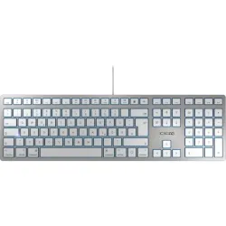 Cherry kc 6000 slim for mac tastiera ufficio usb qwerty inglese us argento