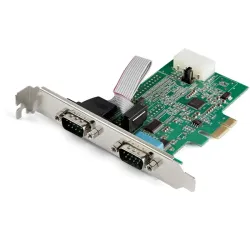 Startech.com scheda seriale pci express con 2 porte - controller pcie rs232 - 16950 uart - scheda seriale di espansione db9 a
