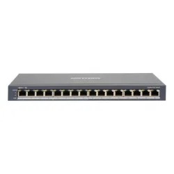 Switch hikvision 8 gigabit poe ports, 8 gigabit rj45, 802.3af/at, poe power budget 110w, soho - ds-3e0516p-o