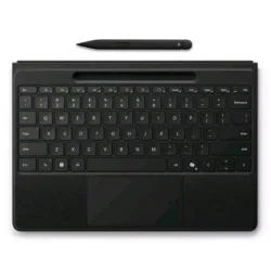 Microsoft surface flex keyboard + slim pen tastiera wireless layout italiano per surface pro 11th edition, surface pro 10 for business, surface pro 9, surface pro 8 nero