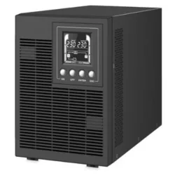 Atlantis land a03-op2002p pro ups gruppo di continuita` server tower on line doppia conversione 2000va 1800w, display lcd, usb, seriale rs-232, 4 uscite iec, porta epo, slot snmp, 4 batterie da 12v-9ah,nero