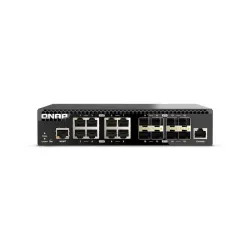 Qnap qsw-m3216r-8s8t switch gestito 8 x 100-1000-2.5g-5g-10gbase-t 8 x 10gb ethernet sfp montabile su rack