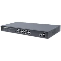 Intellinet 561198 switch di rete gestito l2+ gigabit ethernet (10/100/1000) supporto power over ethernet (poe) 1u nero