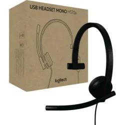 Logitech h570e auricolare cablato a padiglione ufficio usb tipo-c nero