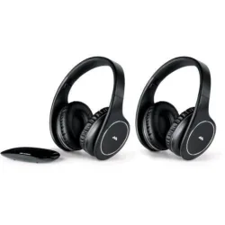Meliconi hp easy digital bundle 2 cuffie tv stereo senza fili 100% digitali & amazon basics cavo audio ottico digitale toslink