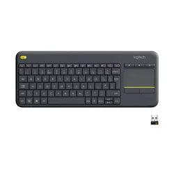 Logitech k400 plus tv tastiera rf wireless qwerty us international nero
