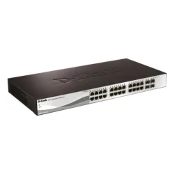 D-link switch 24 porte gigabit poe + 4 porte sfp smart+