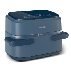Philips ped friggitrice ad aria multicooker 7,1 litri dual basket con divisorio blu