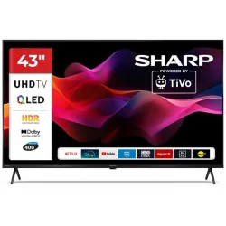Sharp 43hm5245e - 43 smart tv qled 4k - tivo os - frameless - hdr - audio harman kardon - it