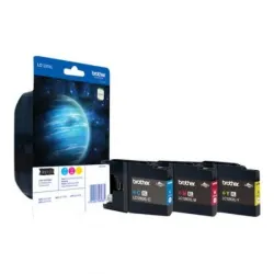 Brother LC-1280XLRBWBPDR cartuccia d'inchiostro 3 pz Originale Ciano, Magenta, G
