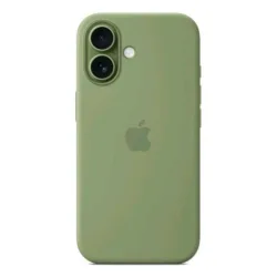 Apple iphone 17 custodia in silicone magsafe light moss