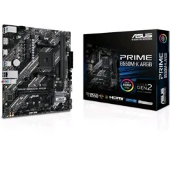Asus prime b550m-k argb scheda madre amd b550 (ryzen am4) matx dual slot m.2 pcie 4.0 realtek 1gb ethernet