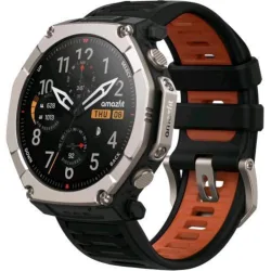 Amazfit t-rex ultra 2 smartwatch 51mm 1.5 amoled in zaffiro ghiera in titanio gsp dual band mappe offline torcia 180+ modalita` sport 10 atm argento nero