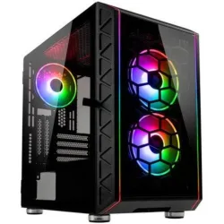 Kolink citadel glass se argb micro-atx case vetro temperato illuminazione led rgb nero