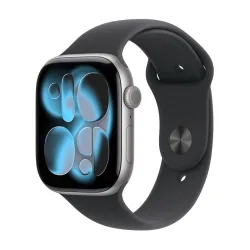 Aw s11 gps+cellular 46mm space grey aluminium case with black sport band - s/m