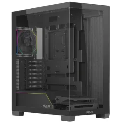 Noua case mid-tower no psu iron vk120 2usb3 1usbc 1fan rgb vetro