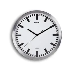 Jakob maul gmbh maul wanduhr maulpilot, wand, kreis, aluminium, weiÃ, aluminium, glas, aa