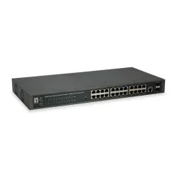 Levelone gep-2652 switch di rete gestito l2 gigabit ethernet (10/100/1000) supporto power over ethernet (poe) grigio