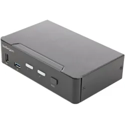 Startech.com kvm switch hdmi a 2 porte - monitor singolo 4k 60hz ultra hd hdr - switch kvm hdmi 2.0 per pc con 2 porte usb 3.0