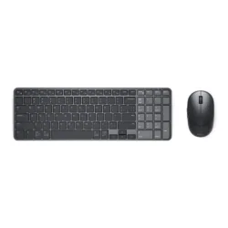 Dell pro 7 km746 set mouse + tastiera compact qwerty ricaricabili dual mode rf 2.4ghz + bluetooth grigio nero