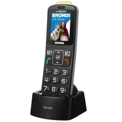 Brondi amico flash (nero) - telefono cellulare per anziani