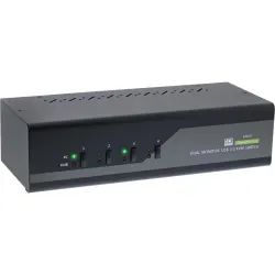 Inline switch kvm desktop , 4 porte, dual-monitor dp 1.2, 4k, usb 3.0, audio