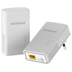 Netgear powerline 1000 + wifi confezione 2 x adattatore ethernet rete elettrica wi-fi 1 porta lan rj-45 gigabit ethernet colore bianco
