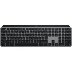 Logitech mx keys s for mac tastiera ufficio rf senza fili + bluetooth qwerty us international alluminio, nero