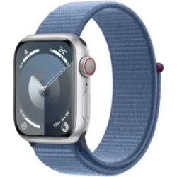 Apple watch serie 9 cell 45mm aluminium silver sport loop winter blue mrmj3ql/a