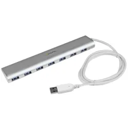 Startech.com hub usb a 7 porte, da usb a a 7 porte usb-a, usb 5gbps, design robusto, alimentazione via bus o alimentatore