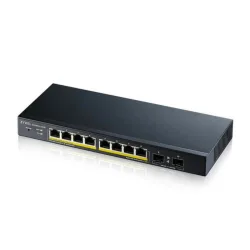 Zyxel gs1900-10hp-eu0102f switch gestito l2 8 x 10/100/1000 (poe+) + 2 x gigabit sfp poe+ (77 w) nero