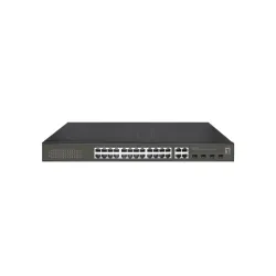 Levelone ges-2128p switch di rete gestito l2 gigabit ethernet (10/100/1000) supporto power over ethernet (poe) nero