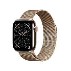 Apple watch 11 42mm gps+cell titanio oro cint gold milanese loop