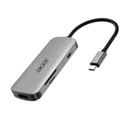 Acer 7 in 1 type c dongle 1 x usb-c 1 x hdmi 4k60, 3 x usb-a 3.2, 1 x sd/tf, 1 x pd