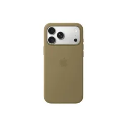 Apple iphone 18 pro max cover in silicone originale magsafe olive