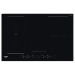 Hotpoint hb 0577b ne - piano cottura induzione, 77 cm, 4 zone, funzione combi duo, active cook, controlli touch, nero