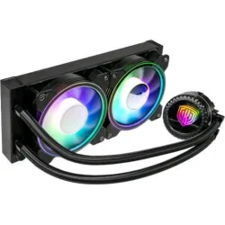 Kolink umbra void 240 argb cpu liquid cooler dissipatore a liquido 2 ventole 240mm intel socket 1700 amd am5/am4 black