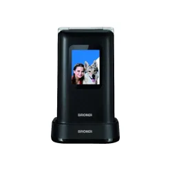 Brondi amico prezioso cellulare dual sim per anziani colore black metal