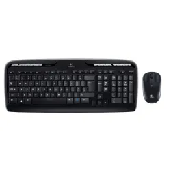 Logitech wireless combo mk330 tastiera mouse incluso usb qwerty us international nero