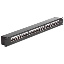 Delock patch-panel mit kopplern - cat 6 - stp - rj-45 x 24