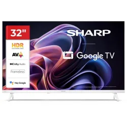 Sharp 32hf2265ew - 32 google tv led hd - frameless - audio dolby digital+ / dts hd - chromecast - white - it