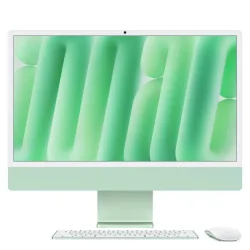 Apple imac 2024 24 retina display 4.5k all in one 23.5 chip apple m4 cpu 10-core gpu 10 core ram 16gb ssd 256gb wi-fi 6e-gigabit lan italia verde