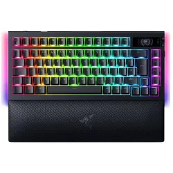 Razer blackwidow v4 pro 75% - mechanische hot-swap gaming-tastatur, us layout (iso), oled-display, 2.4ghz, bluetooth, us
