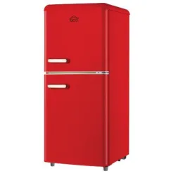 Dcg Frigo Doppia Porta Linea Retro' 110lt E Rosso Mf110rcdp 8052780964807