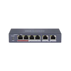 Switch hikvision l2, unmanaged, 8 gigabit poe ports,1 gigabit rj45 uplink port,1 gigabit sfp uplink,802.3af/at-ds-3e0510p-e/m