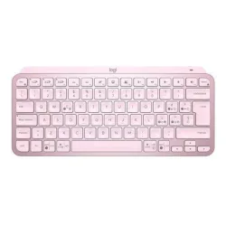 Logitech mx keys mini tastiera illuminata wireless bluetooth querty led compatta italiano rosa
