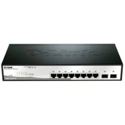 D-link dgs-1210-10 switch 10 porte lan rj-45 10/100/1000 2 porte uplink sfp colore nero garanzia italia